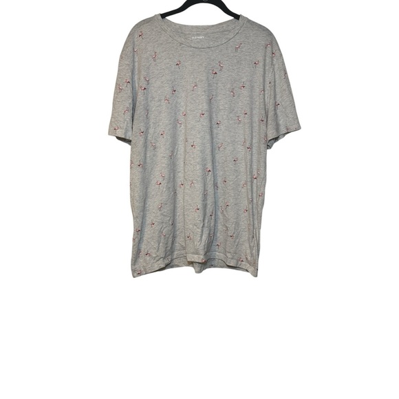 Old Navy Men’s Soft-Washed Printed Crewneck T-Shirt Pink Flamingos Size XL - Picture 1 of 8
